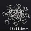 Small Star Charms in Four Distinct Open and Solid Shapes view 9