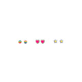 Six-Pair Rainbow Heart Star and Candy Small Stud Set view 5