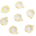 Textured Flower Cluster Metal Charms, 12 Colorways view 12