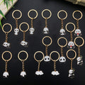 Cartoon Panda Enamel Chain Keychains in 8 Playful Poses view 2