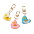 Heart Resin Daisy Keychains Gold Lobster Clasp 3 Colors view 5