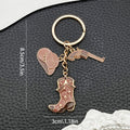 Western Cowboy Hat Boot Horse and Cactus Keychain Collection view 7