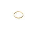 Gold Tone Faceted Pyramid Pattern Thin Stacking Band Ring view 5