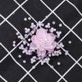 Beaded Flower Spray Brooch With Red Or Pink Accents view 1