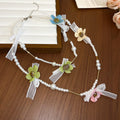 Pink Flower and Pearl Charm Layered Necklace Decorative Jewelry Design view 6