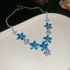 Blue Flower Necklace
