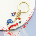 USA Flag and Rhinestone Patriotic Enamel Keychains, 5 Designs view 8