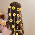 Bohemian Feather Bead Tassel Headbands Blue Natural view 1
