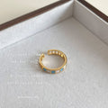 Gold Tone Color Geometric Adjustable Open Rings In Five Styles view 3