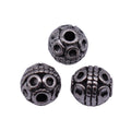 Open Circle Round Bead In Antique Silver For Jewelry Making view 4