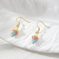 Gold Enamel Rabbit Ice Cream Donut Earrings 8 Styles view 3