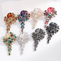 Blue Purple Flower Crystal Ten Designs Metal Brooch Pin view 4