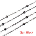 Fine Beaded Metal Chain by the Meter in Six Finishes view 7