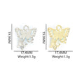 Iridescent Butterfly Charms in Gold and Silver Tones view 2