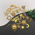 Matte Gold-Tone Sun and Moon Metal Charms with 29 Listed Options view 3