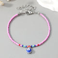 Colorful Seed Bead Evil Eye Adjustable Chain Bracelets view 4