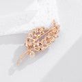Rose Gold Floral Bouquet Crystal Three Designs Metal Brooch Pin view 4