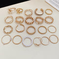 Gold Silver Mixed Open Ring Sets Seashell Crystal Styles view 9