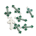 Enamel-Look Silver Gold Cross Alloy Charms in 16 Styles view 11