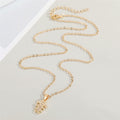 Gold Tone Crystal Boy and Girl Figure Pendant Necklaces view 5