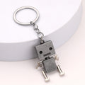Metal Robot Figure Keychain in Bronze, Silver, and Copper Colors view 4