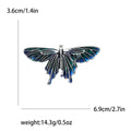 Silver Swallowtail Butterfly Brooch Enamel Wings Two Styles view 7