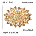 Oval Crystal Cluster Brooch in Four Color Finishes view 3