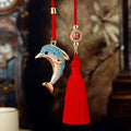 Mixed Gem Holding and Jeweled Dolphin Vehicle Hanging Ornaments in Six Colors view 4