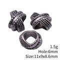 Crossed Band Large Hole Beads in Two Finishes for Jewelry Making view 5