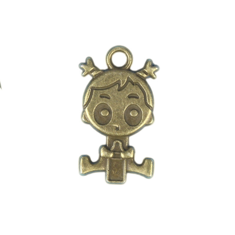 23x13mm Cartoon Couple Alloy Charm Pendant