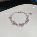 Silver Crystal Tennis Bracelets In Four Bright Colors view 9
