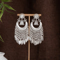 Ten Gold Silver and Color Long Ethnic Tassel Earrings view 9