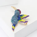Crystal Hummingbird Brooch in Three Bright Color Styles view 3