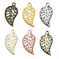 Gold-Tone Leaf Metal Charms with 7 Listed Options for DIY Jewelry Making view 5