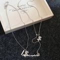 Silver Horse Pendant Necklace With Polished Metal Tone Details view 2