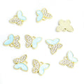 Crystal Butterfly Enamel Alloy Charm Pendants in Six Colors view 10