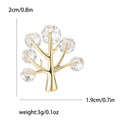 Crystal Money Tree Lapel Pin In 2 Styles With Polished Metal Details view 6