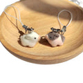 Mini Flocked Pig Phone Charms Lobster Clip Strap 6 Colors view 5