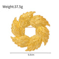 Gold Tone Olive Branch Metal Brooch Pin for Jackets and Lapels view 2