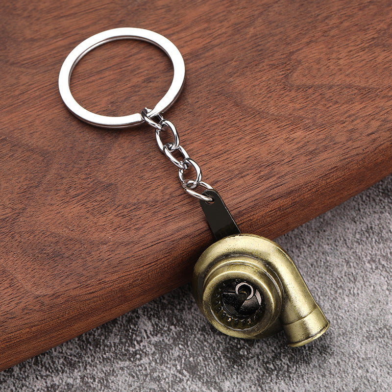 Turbo Gear Shift Wheel Brake Disc Shock Caliper Metal Keychain