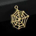 Alloy Spider and Spider Web Charm Pendants Two Sizes Three Finishes view 12