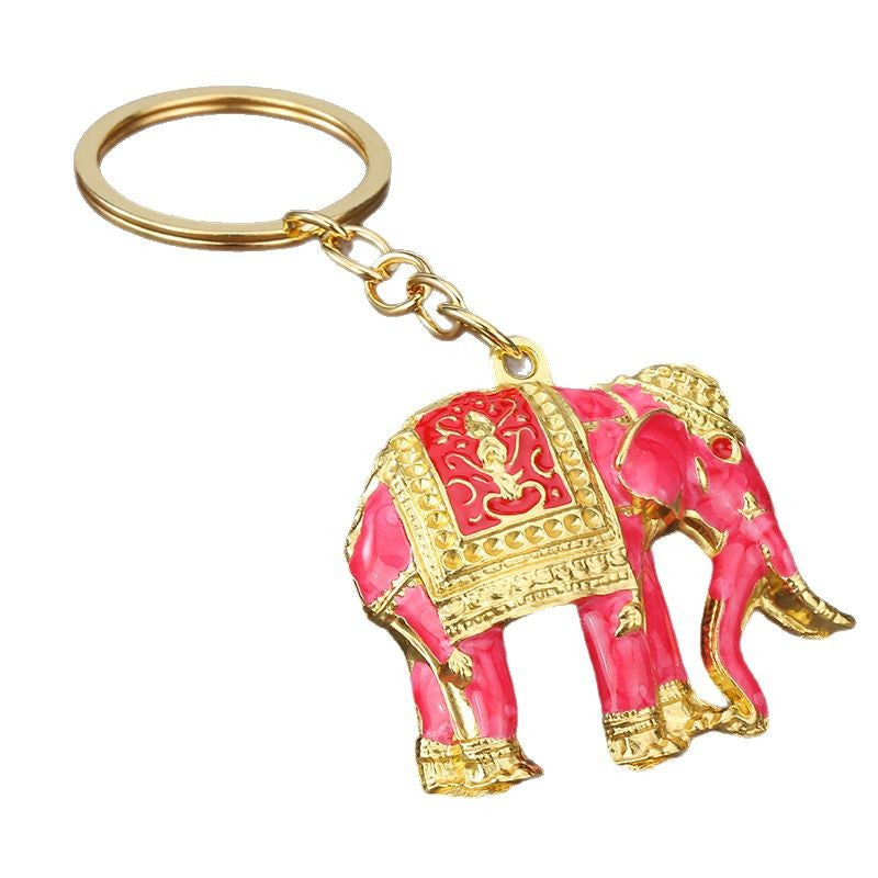 3D Elephant Zinc Alloy Car Keychain Gift Pendant