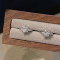 Silver Crystal Star Huggie Hoop Earrings Statement Jewelry view 3