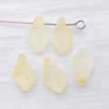 Mini Translucent Glass Leaf Beads in Ten Color Finishes view 10