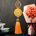 Crystal Round Fortune Plaque Tassel Keychains in Five Colors plus Assorted view 9