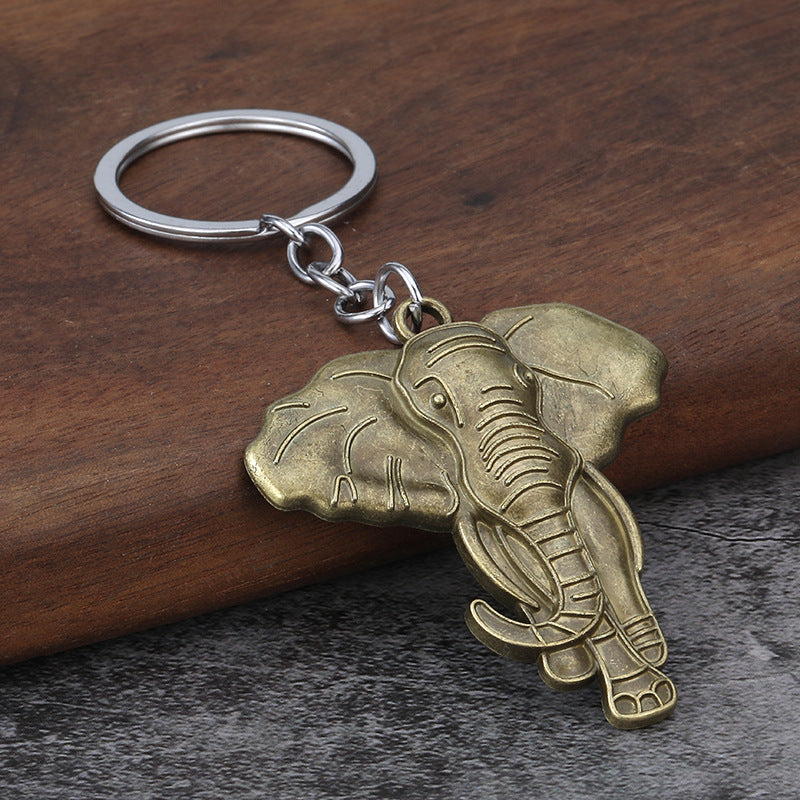 Vintage Elephant Alloy Keychain Travel Souvenir Gift Pendant