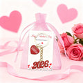 Red Heart XOXO Metal Keychain With Number Charm and Gold Tone Ring view 6