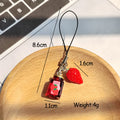 Strawberry Jam Jar Fruit Resin Phone Strap Dual Charm view 2