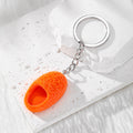 Mini Fuzzy Slipper Keychains Silver Ring Seven Bright Colors view 7