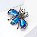 Faceted Crystal Bee Metal Brooch in Six Jewel Colors view 3